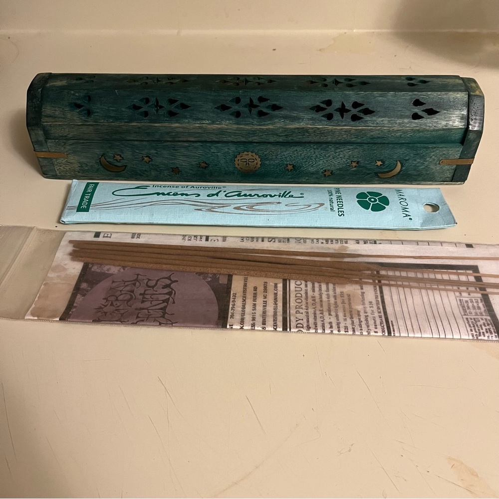 Wooden Incense Holder with Intricate Design